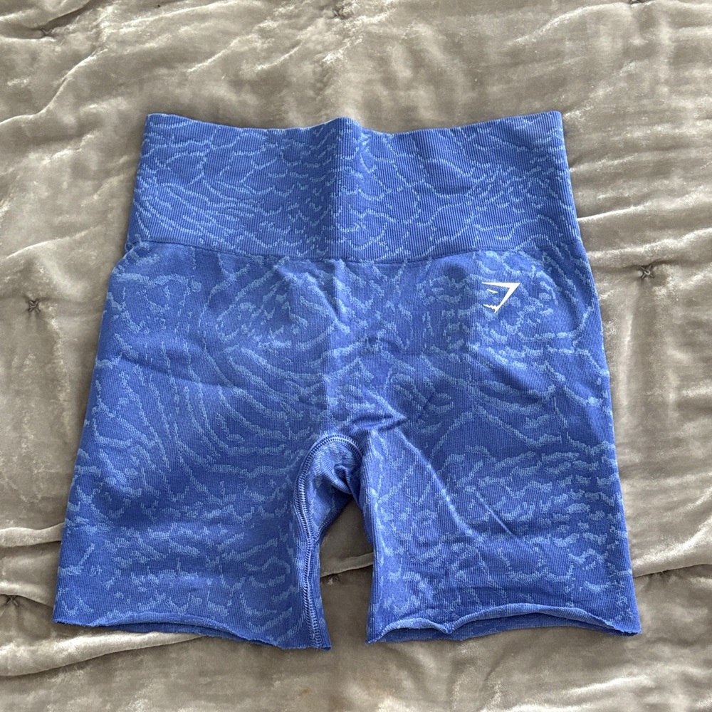 Gymshark Men's Patterned Blue Swim Trunks